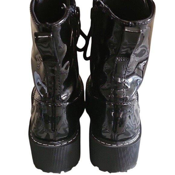 H&M Platform Boots Chunky Soles Lace Up Ankle Boots Military Boots Size 5 - Picture 4 of 9